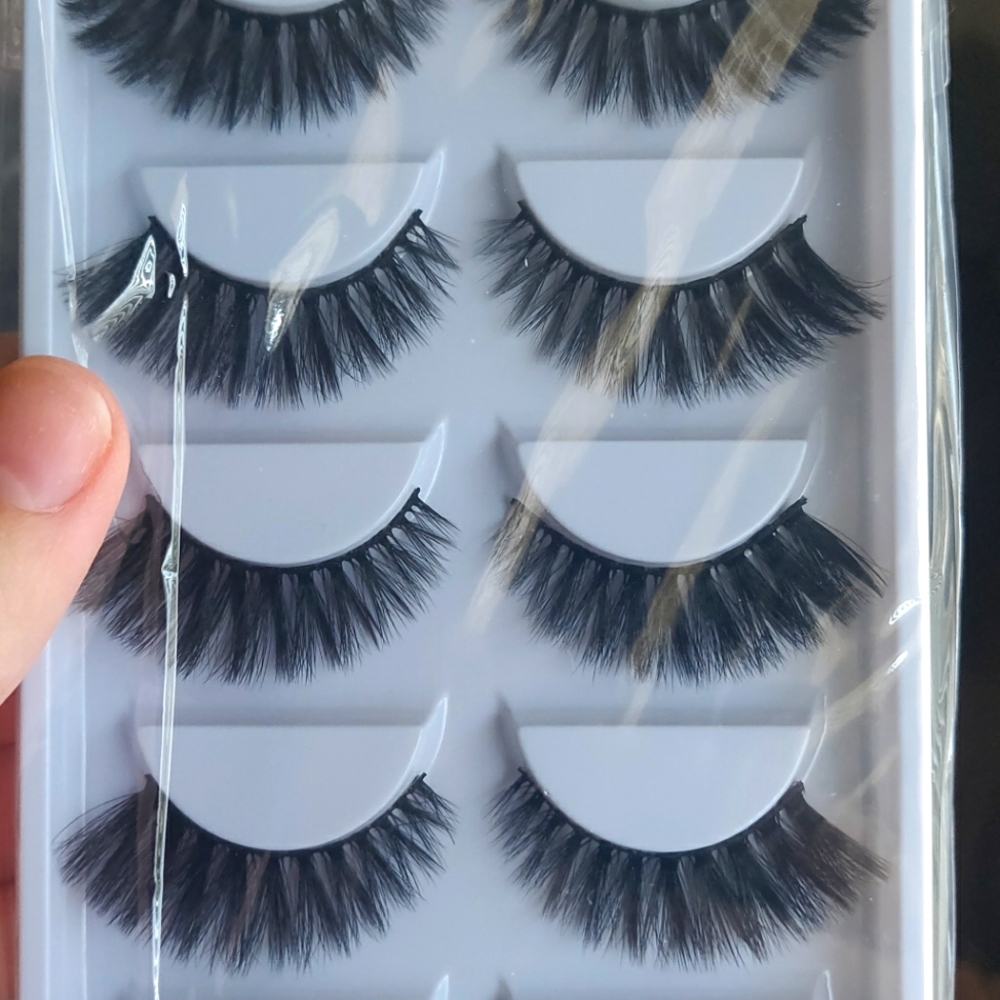 5 pairs fluffy natural thick false eyelashes